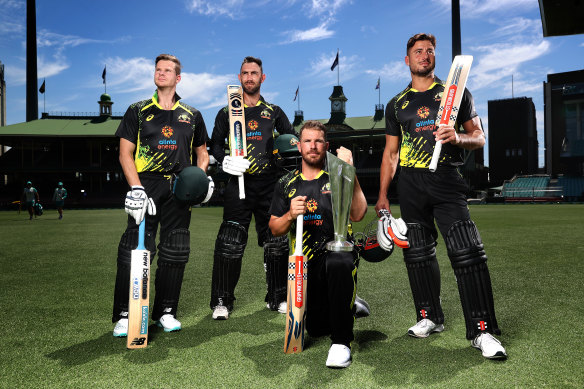 T20 World Cup champions Steve Smith, Glenn Maxwell, Aaron Finch and Marcus Stoinis