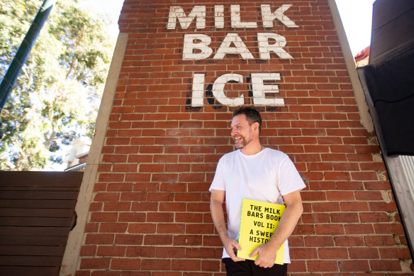 Eamon Donnelly at Cowderoy’s Dairy in St Kilda West. His book captures many of Melbourne’s old milk bars. 