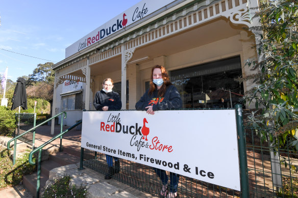 Little Red Duck Cafe manager Crystal Petschack and owner Rosie Duck in Noojee. 