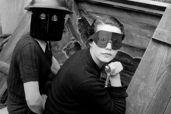 Fire Masks, Downshire Hill, London, England 1941 by Lee Miller.