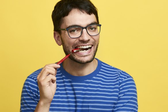 Andrew Portelli performs as part of the Melbourne International Comedy Festival’s Comedy Zone shows.