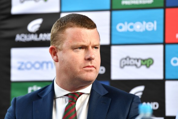 South Sydney boss Blake Solly appears to consider himself a future NRL CEO.