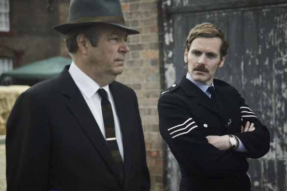 Shaun Evans (right) plays the young detective Morse, pictured with Roger Allam as DCI Fred Thursday, in the masterful prequel Endeavour. 