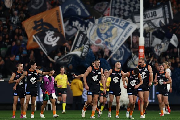 Carlton are back in the finals race after three wins in a row. 