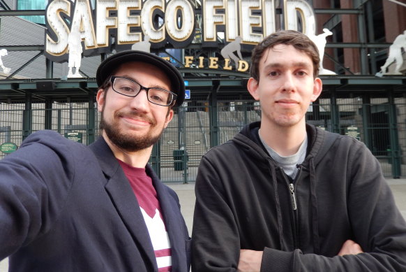 Ben and best friend John in Seattle in 2014, the last time they met in the same location.