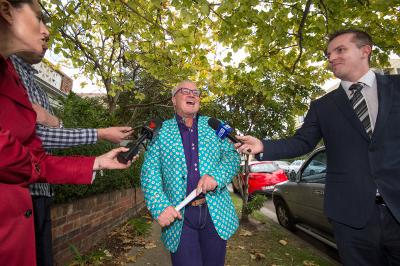 Then-Geelong mayor Darren Lyons after his council was sacked in 2016 by the Andrews government.