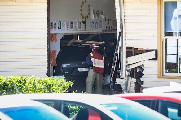 The crash at Banksia Road Public School in 2017.