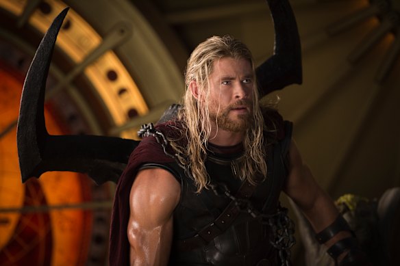 Chris Hemsworth in Marvel’s Thor: Ragnarok, which was largely filmed in Australia.