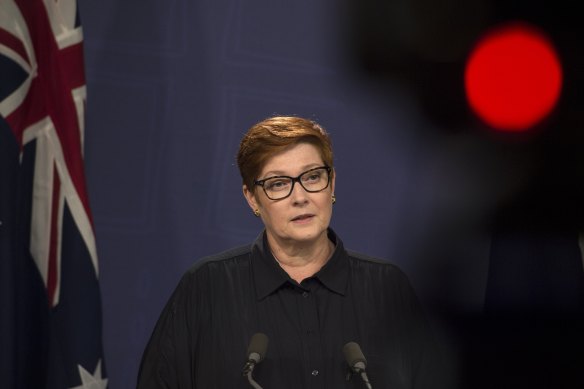 Marise Payne, then minister for foreign affairs, reacting to the invasion of Ukraine by Russia in February 2022. 