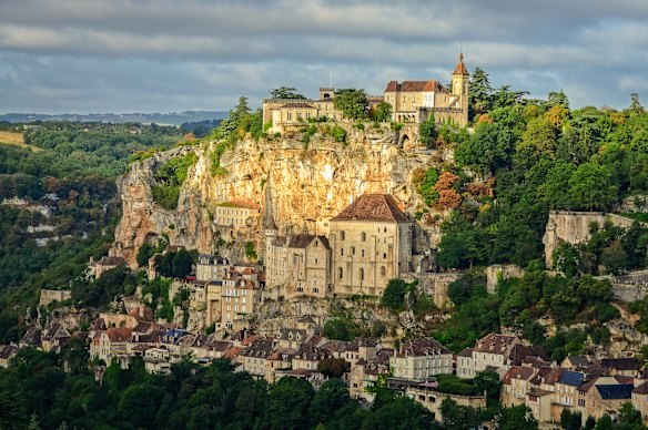 The cliff-perched pilgrim town of Rocamadour.