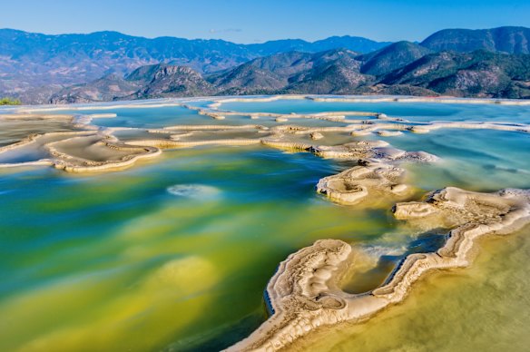 Hierve el Agua, a spring in San Lorenzo Albarradas, Oaxaca,