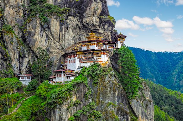 Taktshang Goemba – also known as the Tiger’s Nest – a stunning cliffside monastery.