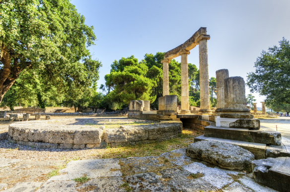 Ruins of the ancient site of Olympia.