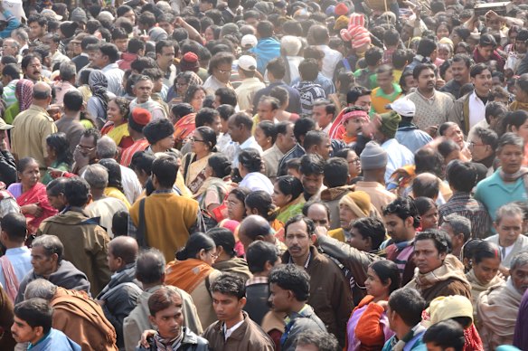In the world’s most populous nation there’s no escaping crowds, as this throng of religious pilgrims in Birbhum, India, illustrates. 