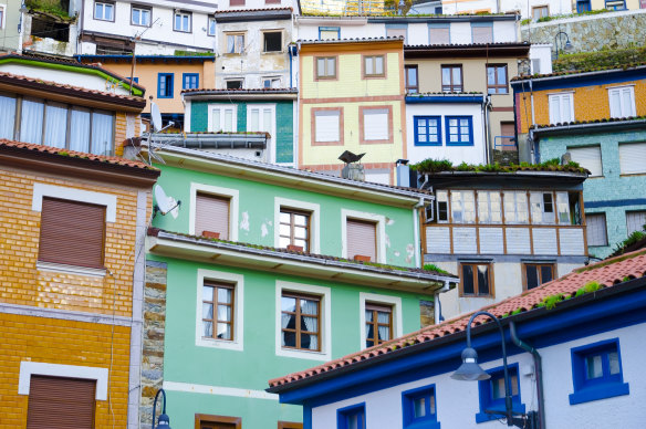 Cudillero’s colourful hillside houses.