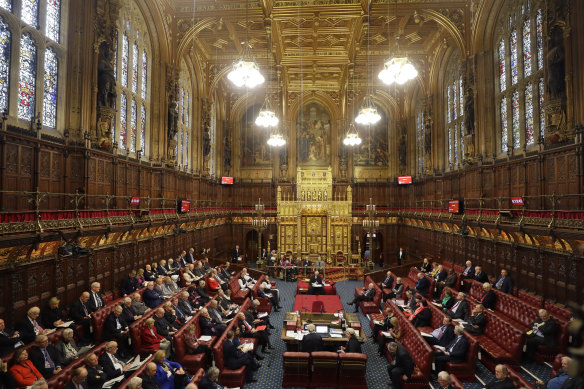 The House of Lords – inside the magnificent neo-Gothic palace.
