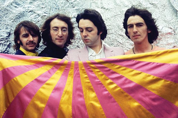 The Beatles in 1968 (left to right): Ringo Starr, John Lennon, Paul McCartney and George Harrison.