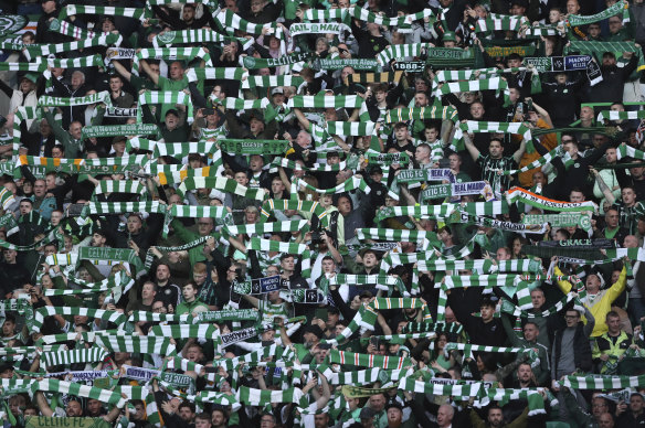 Celtic fans in full voice.