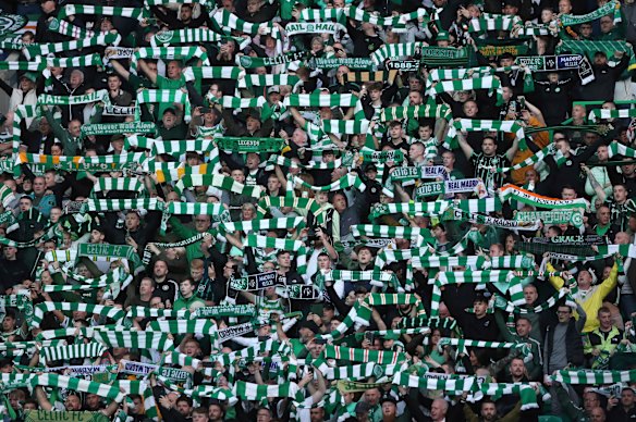 Celtic fans in full voice.