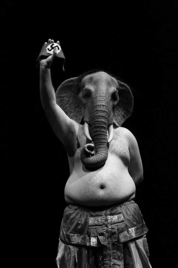 Ganesh Versus the Third Reich, the company’s biggest critical triumph, is about an elephant-headed Hindu deity who travels to Nazi Germany to reclaim the swastika. 