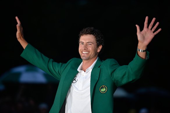 Adam Scott is afforded an annual luxury as a Masters winner. His dad is the big winner