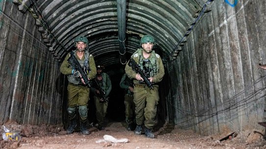 The newly located tunnel is wide enough for a car to travel down.