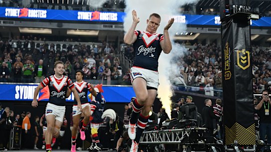 The Roosters took on the Broncos at Allegiant Stadium in Las Vegas on Sunday.