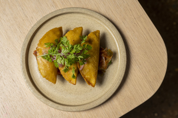 Chicken empanadas at St. Alma.