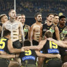 Richmond’s war dance before Dreamtime at the G match