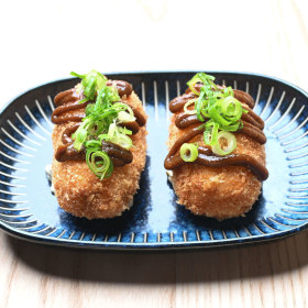 Smoked kingfish and potato croquettes.