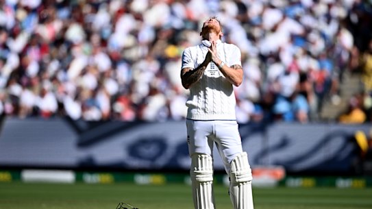 Ben Stokes prays for a Boxing Day miracle. 