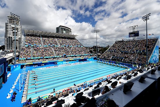 The Gold Coast Aquatic Centre during the 2018 Commonwealth Games.