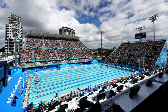 The Gold Coast Aquatic Centre during the 2018 Commonwealth Games.
