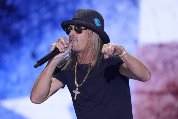 Kid Rock performs during the final day of the Republican National Convention.
