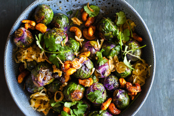 Brussels sprouts are rich in dietary fibre, vitamins C, A and K, and folate.