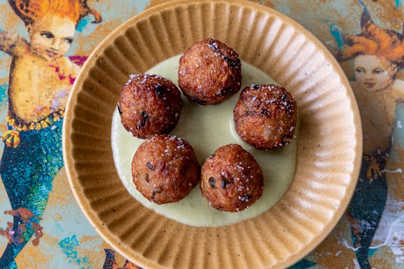 Manze’s signature taro fritters.