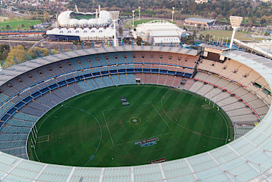 Melbourne Cricket Ground football and cricket stadium.
