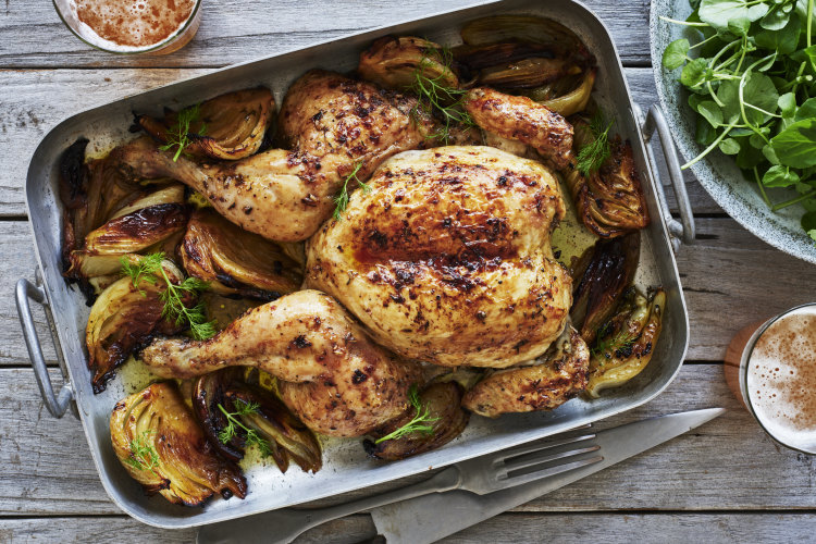 Fennel roast chicken.