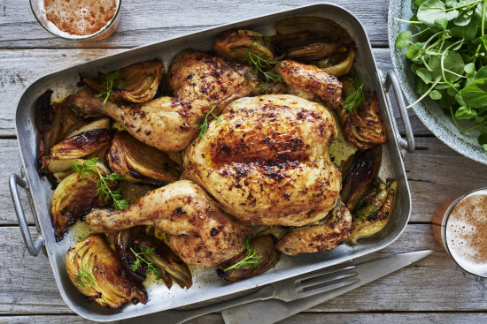 Fennel roast chicken.