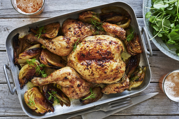 Adam Liaw’s fennel roast chicken