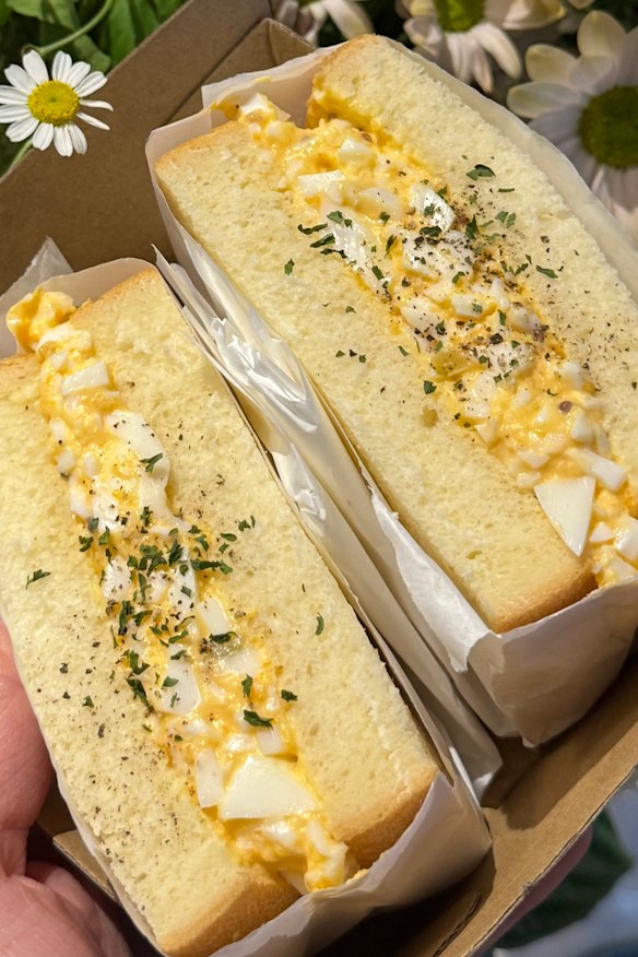 The $12 tamago sando loaded with egg and creamy, mustardy mayo.