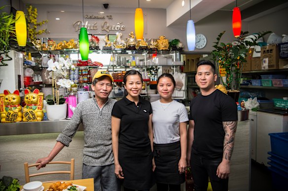 From left, Dan Tran, Mai Le, Hoa Le and Cam Le at Phu Quoc. 