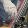 Locally produced vaccine vials coming off a Melbourne production at CSL’s Seqirus last year. 