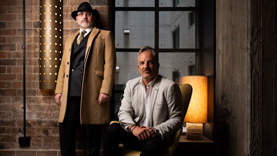 Former Wests Tigers bosses (L-R) Lee Hagipantelis and Justin Pascoe, through their firm Global Sports Fund Management Group are in the process of purchasing global sports teams.