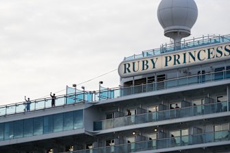 The Ruby Princess cruise ship.