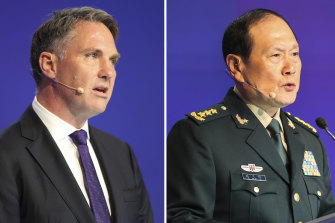 Australian Deputy Prime Minister Richard Marles and China’s Defence Minister Wei Fenghe met in Singapore.