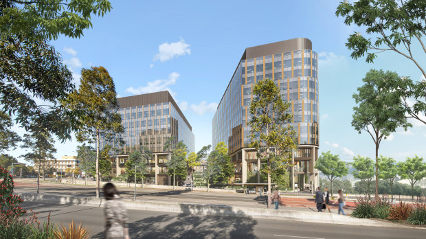 Artist's impression of the Charter Hall Group and Western Sydney University's proposed Innovation Quarter, Westmead, Sydney.