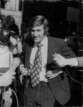 Harry M. Miller leaves court on September 23, 1971.