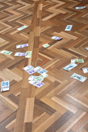 Protesters scattered Chinese yuan during the forum before leaving.