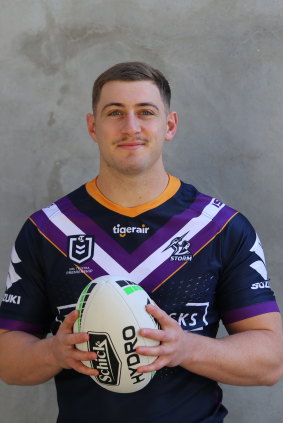Forward march: Max King after signing for Melbourne Storm.